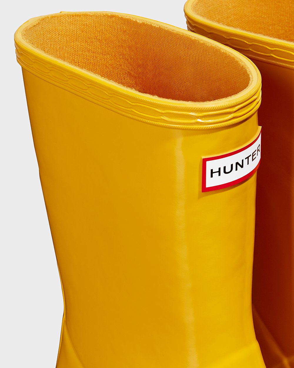 Bottes de Pluie Hunter Original First Classic Gloss Enfant Jaune KYXELAH-85